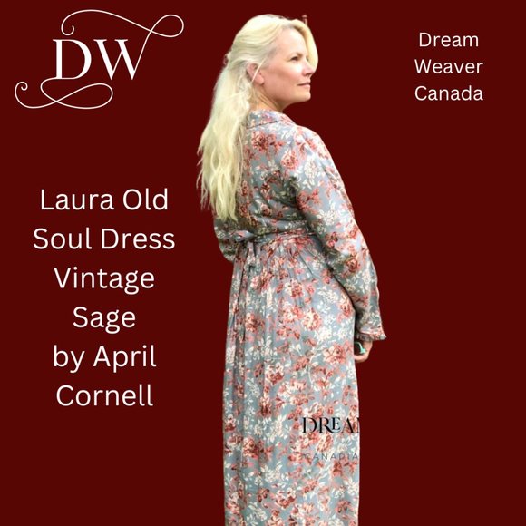 Laura Old Soul Dress | Vintage Sage | April Cornell - Picture 3 of 5